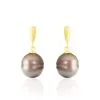 Histoire D'Or Boucles D'oreilles Pendantes Semi-baroque Or Jaune Perle De Tahiti -Boucles d'oreilles Bracelet Soldes B3OFJHH049 master