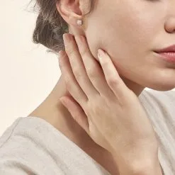 Histoire D'Or Boucles D'oreilles Puces Edmee Cercle 0 Or Jaune Strass -Boucles d'oreilles Bracelet Soldes B3OFJPW285 model0