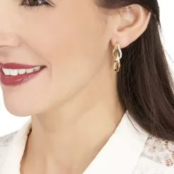 Histoire D'Or Créoles Luna Or Jaune Strass -Boucles d'oreilles Bracelet Soldes B3OFJPW324 model0