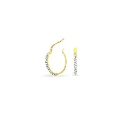 Histoire D'Or Créoles Sandrine Or Jaune Strass -Boucles d'oreilles Bracelet Soldes B3OFJPW330 view2
