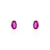 Histoire D'Or Boucles D'oreilles Puces Ovale Or Jaune Rubis