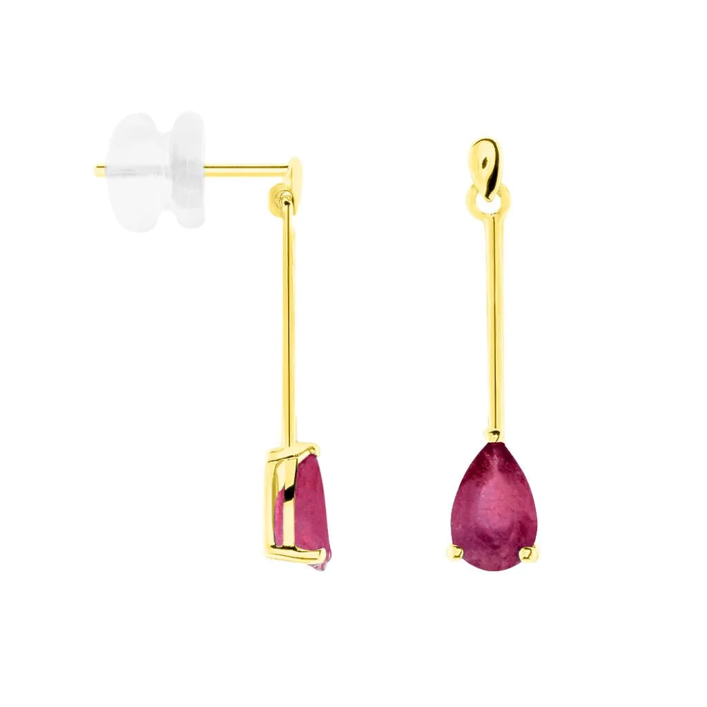 Histoire D'Or Boucles D'oreilles Pendantes Goutte Or Jaune Rubis 4 Histoire D'Or Boucles D'oreilles Pendantes Goutte Or Jaune Rubis – Image 2