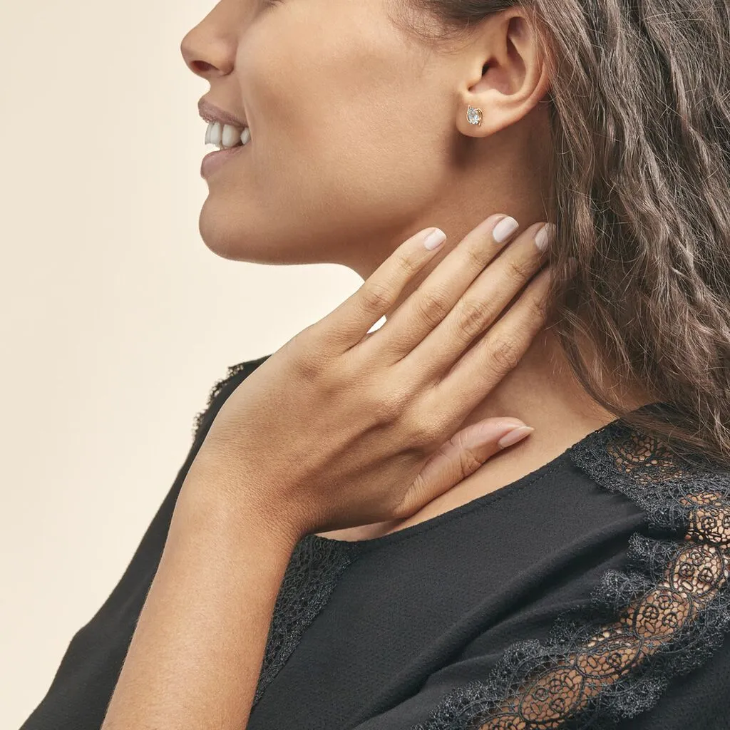 Histoire D'Or Boucles D'oreilles Puces Vrille Ovale Or Jaune Topaze 6 Histoire D'Or Boucles D'oreilles Puces Vrille Ovale Or Jaune Topaze – Image 4