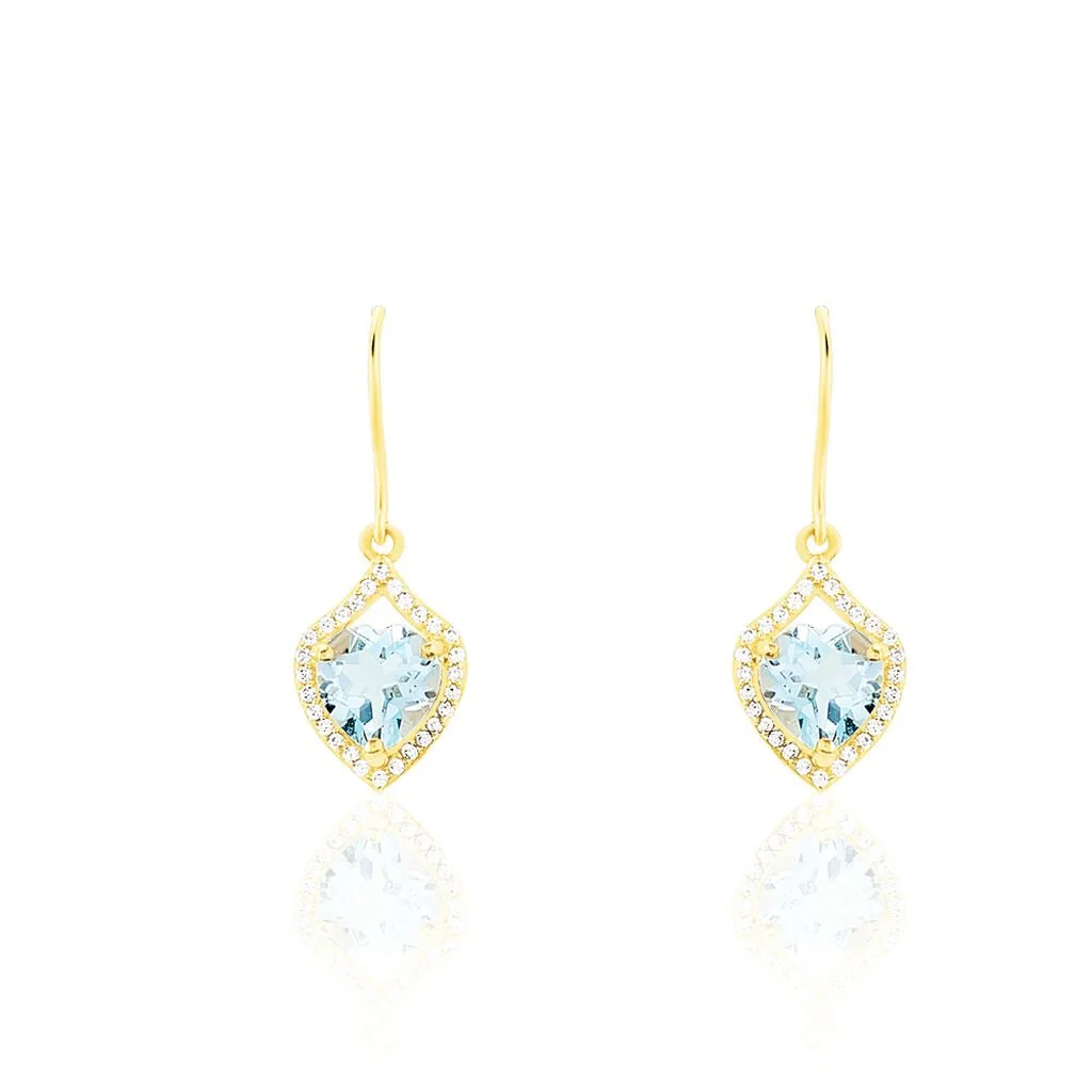 Histoire D'Or Boucles D'oreilles Pendantes Rosaline Or Jaune Topaze Et Oxyde 3 Histoire D'Or Boucles D'oreilles Pendantes Rosaline Or Jaune Topaze Et Oxyde