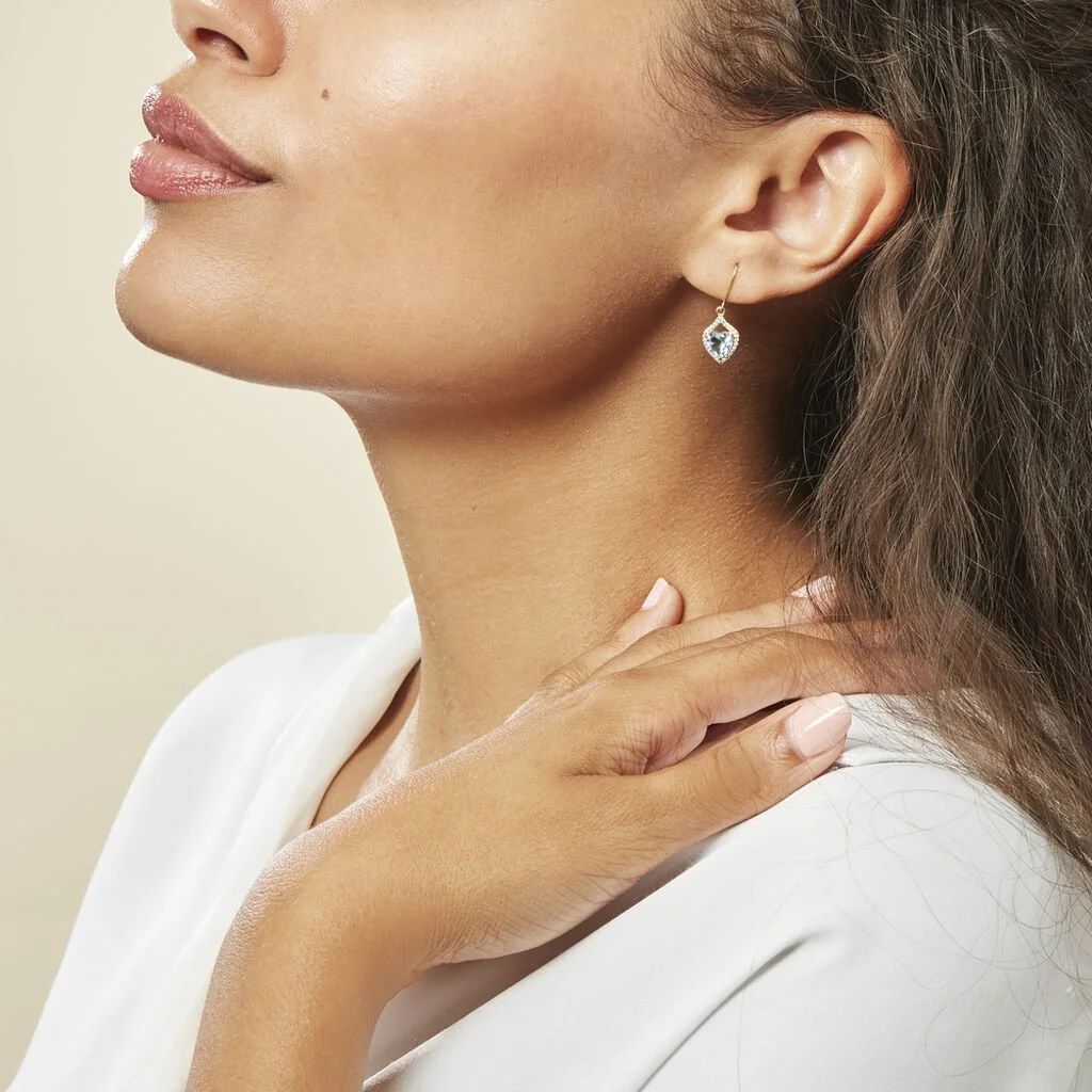 Histoire D'Or Boucles D'oreilles Pendantes Rosaline Or Jaune Topaze Et Oxyde 6 Histoire D'Or Boucles D'oreilles Pendantes Rosaline Or Jaune Topaze Et Oxyde – Image 4