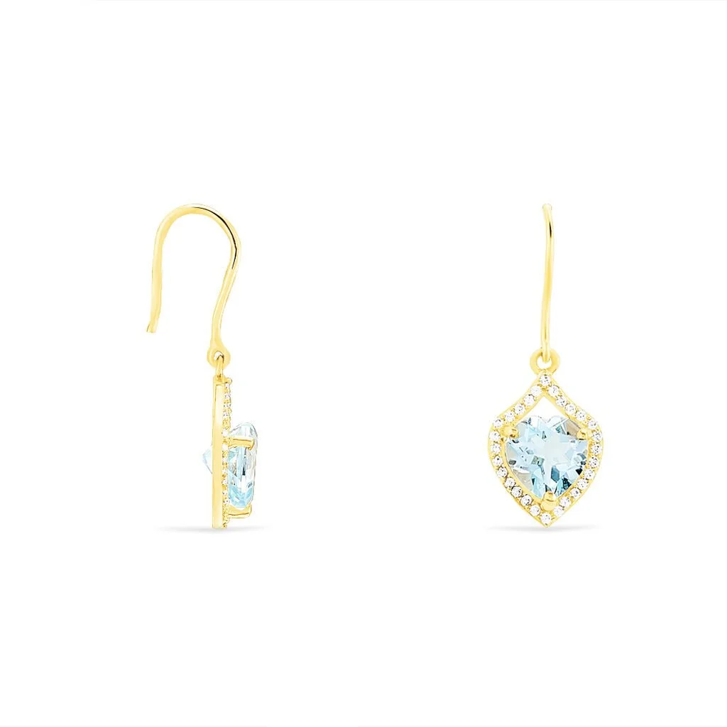 Histoire D'Or Boucles D'oreilles Pendantes Rosaline Or Jaune Topaze Et Oxyde 4 Histoire D'Or Boucles D'oreilles Pendantes Rosaline Or Jaune Topaze Et Oxyde – Image 2