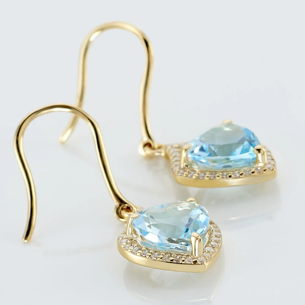 Histoire D'Or Boucles D'oreilles Pendantes Rosaline Or Jaune Topaze Et Oxyde 5 Histoire D'Or Boucles D'oreilles Pendantes Rosaline Or Jaune Topaze Et Oxyde – Image 3