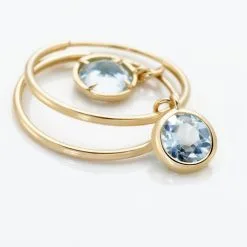 Histoire D'Or Créoles Or Jaune Topaze Azur 7 Histoire D'Or Créoles Or Jaune Topaze Azur -Boucles d'oreilles Bracelet Soldes B3OFJTB368 view2