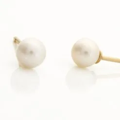 Histoire D'Or Boucles D'oreilles Puces Suki Rondes Nacres Or Jaune Perle De Culture -Boucles d'oreilles Bracelet Soldes B3OFJU2008 view2