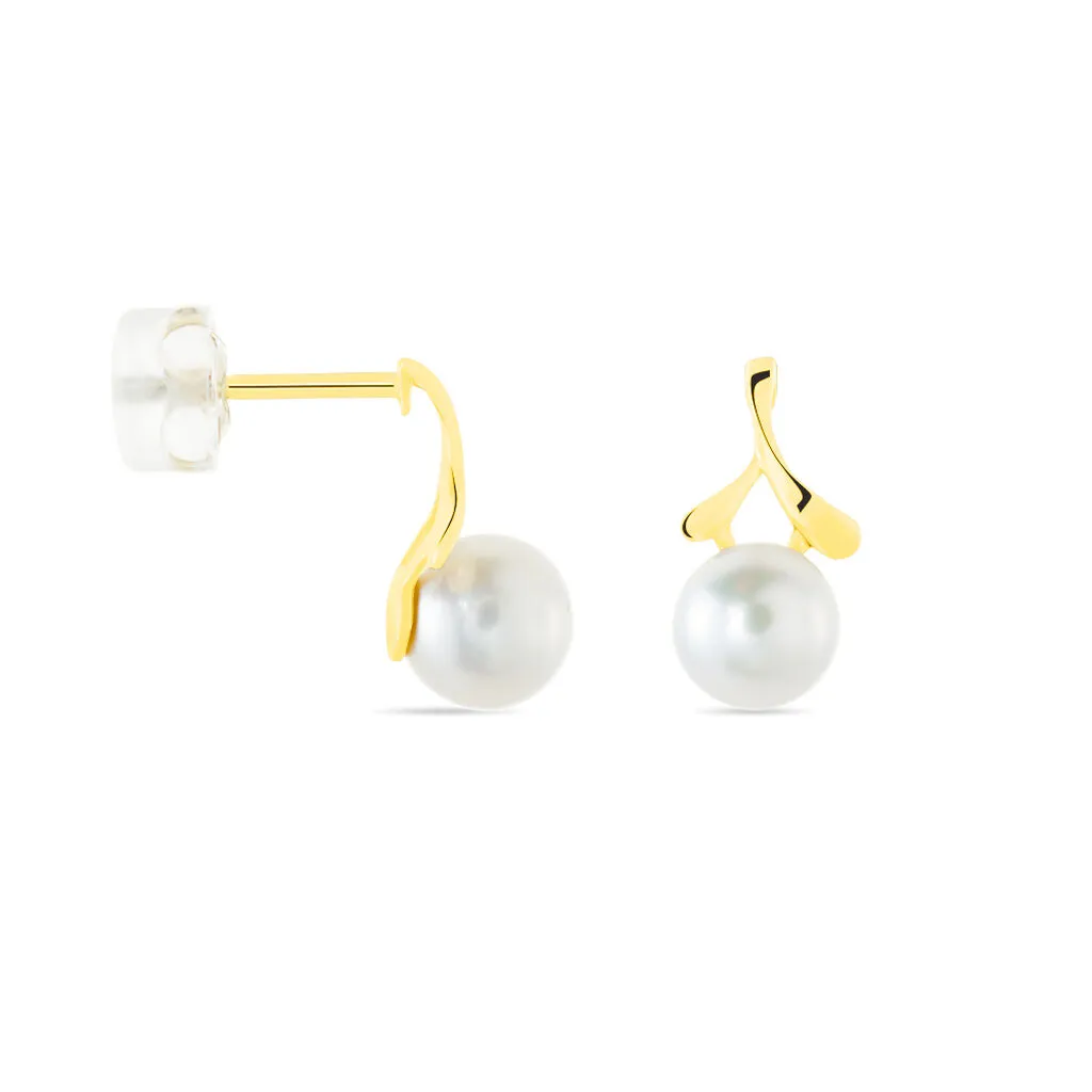 Histoire D'Or Boucles D'oreilles Pendantes Campanule Or Jaune Perle De Culture 4 Histoire D'Or Boucles D'oreilles Pendantes Campanule Or Jaune Perle De Culture – Image 2