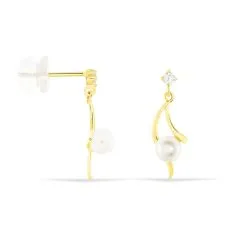 Histoire D'Or Boucles D'oreilles Pendantes Orientale Or Jaune Perle De Culture -Boucles d'oreilles Bracelet Soldes B3OFJU2222 view1