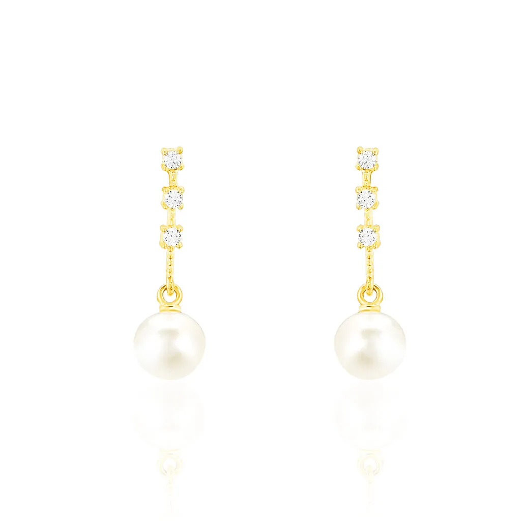 Histoire D'Or Boucles D'oreilles Pendantes Louise-marie Or Jaune Perle De Culture 3 Histoire D'Or Boucles D'oreilles Pendantes Louise-marie Or Jaune Perle De Culture