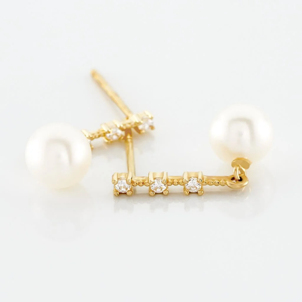 Histoire D'Or Boucles D'oreilles Pendantes Louise-marie Or Jaune Perle De Culture 5 Histoire D'Or Boucles D'oreilles Pendantes Louise-marie Or Jaune Perle De Culture – Image 3