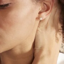 Histoire D'Or Boucles D'oreilles Puces Siera Or Jaune Perle De Culture -Boucles d'oreilles Bracelet Soldes B3OFJU2277 model0