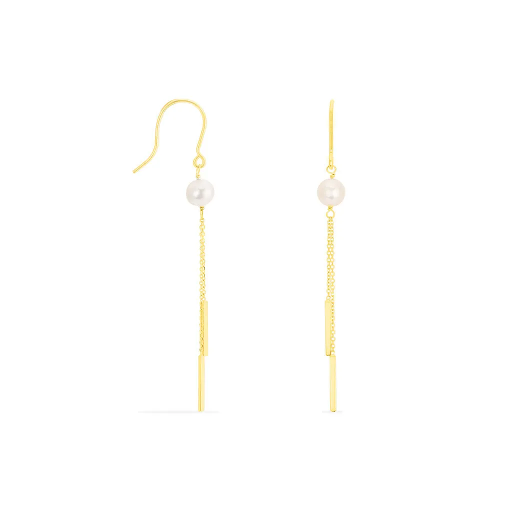 Histoire D'Or Boucles D'oreilles Pendantes Salman Or Jaune Perle De Culture 4 Histoire D'Or Boucles D'oreilles Pendantes Salman Or Jaune Perle De Culture – Image 2
