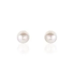 Histoire D'Or Boucles D'oreilles Puces Kesya Nacres Bouton Or Jaune Perle De Culture