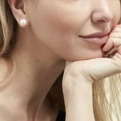 Histoire D'Or Boucles D'oreilles Puces Ursulina Or Jaune Perle De Culture -Boucles d'oreilles Bracelet Soldes B3OFJU2327 model0