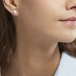 Histoire D'Or Boucles D'oreilles Puces Kesya Nacres Bouton Or Jaune Perle De Culture -Boucles d'oreilles Bracelet Soldes B3OFJU2333 model0