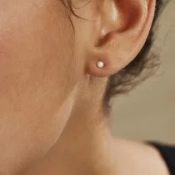 Histoire D'Or Boucles D'oreilles Puces Suki Rondes Nacres Or Jaune Perle De Culture -Boucles d'oreilles Bracelet Soldes B3OFJU2339 model0