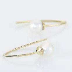 Histoire D'Or Créoles Alone Rondes Or Jaune Perle De Culture -Boucles d'oreilles Bracelet Soldes B3OFJU2351 view2