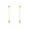Histoire D'Or Boucles D'oreilles Pendantes Adriette Or Jaune Perle De Culture -Boucles d'oreilles Bracelet Soldes B3OFJU2353 master