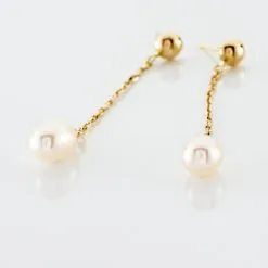 Histoire D'Or Boucles D'oreilles Pendantes Adriette Or Jaune Perle De Culture -Boucles d'oreilles Bracelet Soldes B3OFJU2353 view2