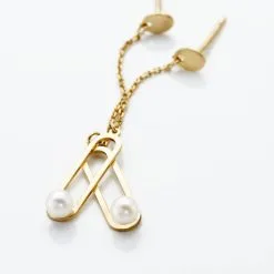 Histoire D'Or Boucles D'oreilles Pendantes Or Jaune Lucasta Perle De Culture -Boucles d'oreilles Bracelet Soldes B3OFJU2395 view2