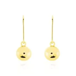 Histoire D'Or Boucles D'oreilles Pendantes Fidelia Boules Or Jaune