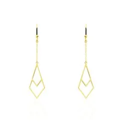 Histoire D'Or Boucles D'oreilles Pendantes Swanny Or Jaune