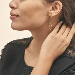 Histoire D'Or Boucles D'oreilles Pendantes Swanny Or Jaune -Boucles d'oreilles Bracelet Soldes B3OFJW0039 model0