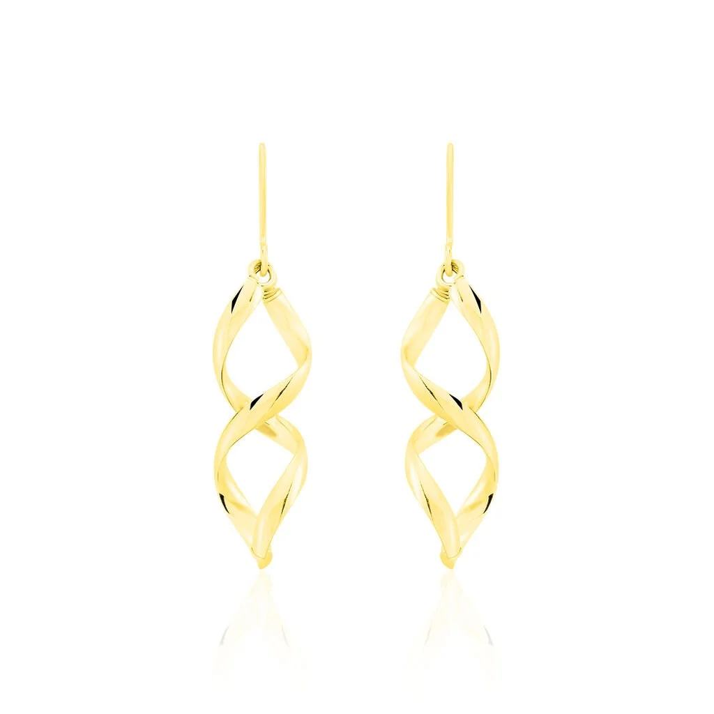 Histoire D'Or Boucles D'oreilles Pendantes Merone Vagues Or Jaune 3 Histoire D'Or Boucles D'oreilles Pendantes Merone Vagues Or Jaune