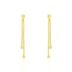 Histoire D'Or Boucles D'oreilles Pendantes Assiba Or Jaune