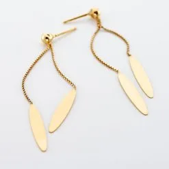 Histoire D'Or Boucles D'oreilles Pendantes Feuille Or Jaune -Boucles d'oreilles Bracelet Soldes B3OFJW00BY view2