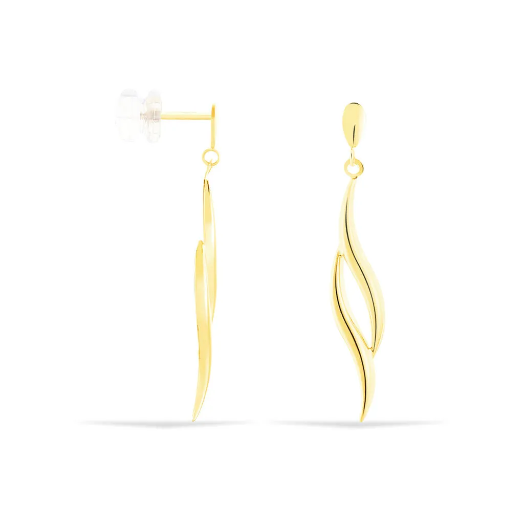 Histoire D'Or Boucles D'oreilles Pendantes Merone Vagues Or Jaune 4 Histoire D'Or Boucles D'oreilles Pendantes Merone Vagues Or Jaune – Image 2