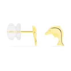 Histoire D'Or Boucles D'oreilles Puces Fulvie Dauphin Or Jaune -Boucles d'oreilles Bracelet Soldes B3OFJW00CH view1