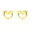 Histoire D'Or Boucles D'oreilles Puces Fulvie Double Dauphins Or Jaune