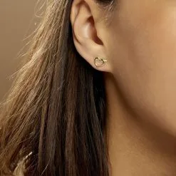 Histoire D'Or Boucles D'oreilles Puces Fulvie Double Dauphins Or Jaune -Boucles d'oreilles Bracelet Soldes B3OFJW00CL model1