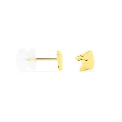 Histoire D'Or Boucles D'oreilles Puces Freyia Cheval Or Jaune -Boucles d'oreilles Bracelet Soldes B3OFJW00CP view1