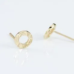 Histoire D'Or Boucles D'oreilles Puces Berangere Cercle 3 Or Jaune -Boucles d'oreilles Bracelet Soldes B3OFJW00FM view2
