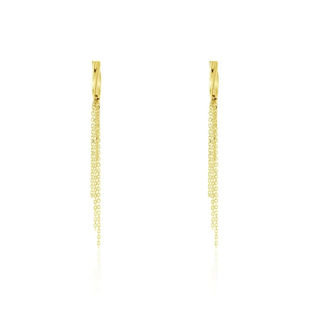 Histoire D'Or Boucles D'oreilles Pendantes Armoise Or Jaune 3 Histoire D'Or Boucles D'oreilles Pendantes Armoise Or Jaune
