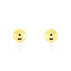 Histoire D'Or Boucles D'oreilles Puces Fidelia Boule Or Jaune