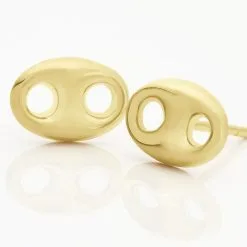 Histoire D'Or Boucles D'oreilles Puces Cara Grain De Cafe Or Jaune -Boucles d'oreilles Bracelet Soldes B3OFJW0532 view2