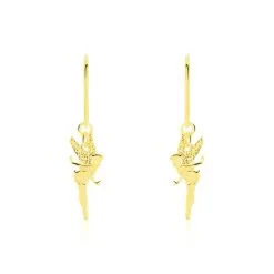 Histoire D'Or Boucles D'oreilles Pendantes Fee Or Jaune