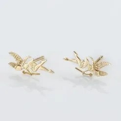 Histoire D'Or Boucles D'oreilles Puces Gabinienne Fee Or Jaune -Boucles d'oreilles Bracelet Soldes B3OFJW0873 view2