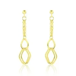 Histoire D'Or Boucles D'oreilles Pendantes Blinda Or Jaune