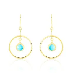 Histoire D'Or Boucles D'oreilles Pendantes Or Jaune