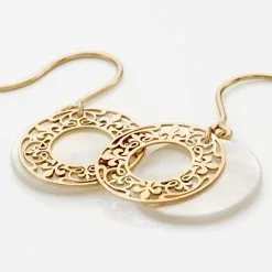 Histoire D'Or Boucles D'oreilles Pendantes Gisselle Or Jaune Nacre -Boucles d'oreilles Bracelet Soldes B3OFJX2012 view2