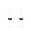 Histoire D'Or Boucles D'oreilles Pendantes Florica Or Jaune Malachite -Boucles d'oreilles Bracelet Soldes B3OFJXV008 master