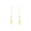 Histoire D'Or Boucles D'oreilles Pendantes Powoo Or Jaune Strass