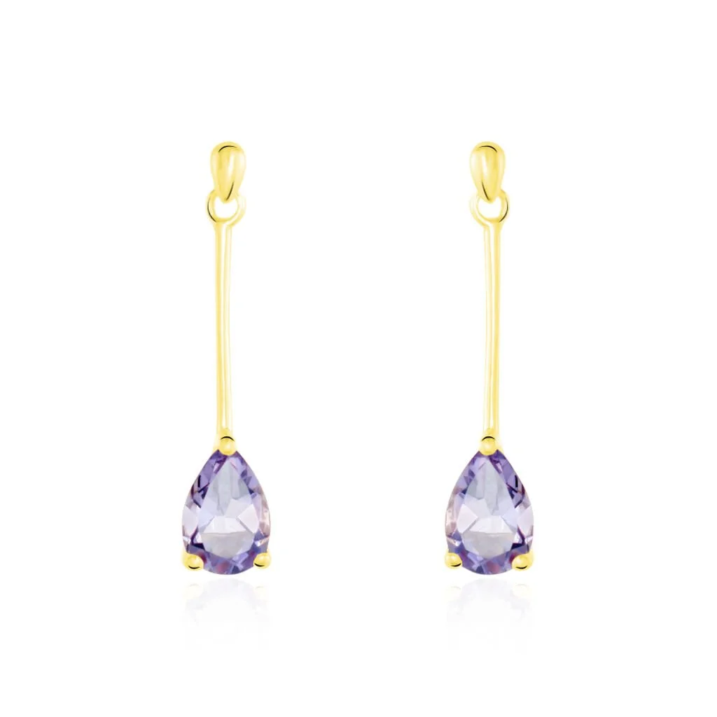 Histoire D'Or Boucles D'oreilles Pendantes Goutte Or Jaune Amethyste 3 Histoire D'Or Boucles D'oreilles Pendantes Goutte Or Jaune Amethyste